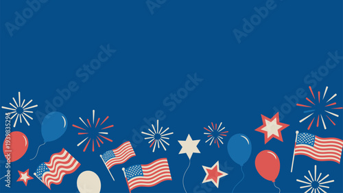 USA patriotic celebration party design