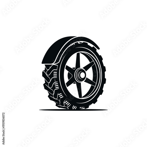Tire with Five Spoke Alloy Wheel.