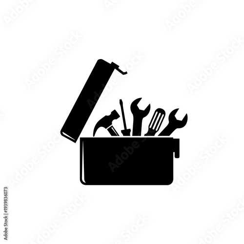 Toolbox with Various Tools Inside.