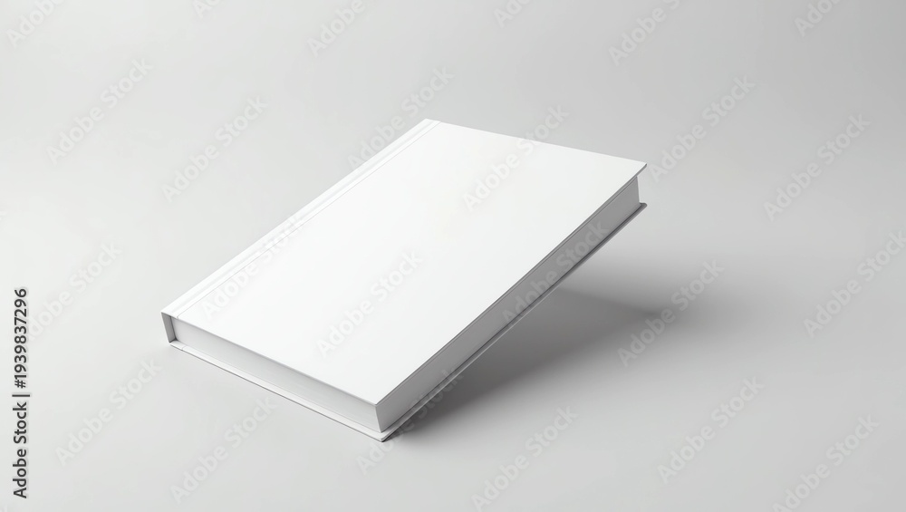 Fototapeta premium Closed book with hardcover in bright interior