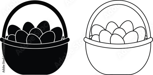 Yin yang egg face Vector