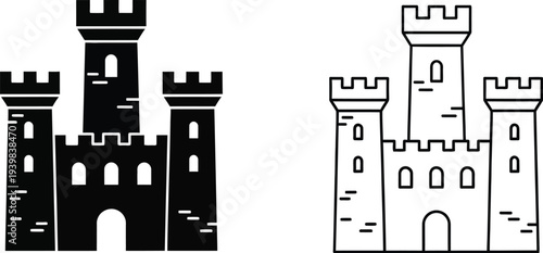 Black and white basketball icons Vector