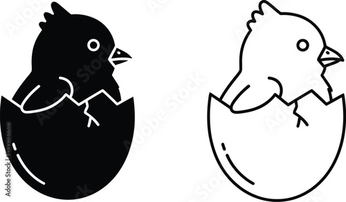 Praying hands black white Vector