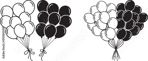 Black and White Balloon Bundles