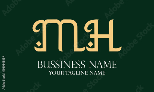 MH M mh initial logo | initial based abstract modern minimal creative logo, vector template image. luxury logotype logo, real estate homie logo. typography logo. initials logo