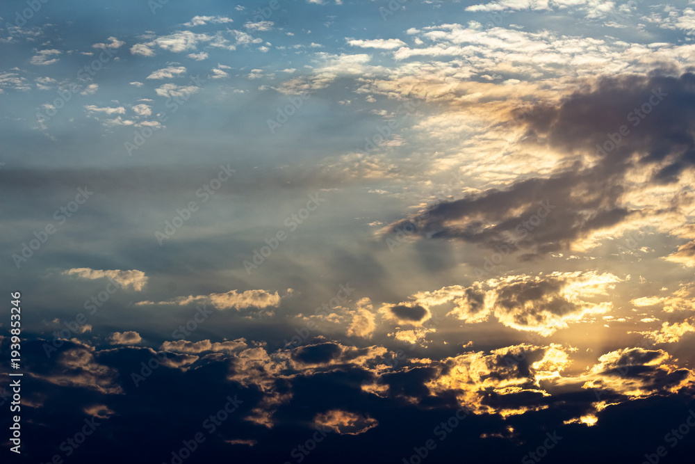 Obraz premium beautiful sky and clouds at sunset