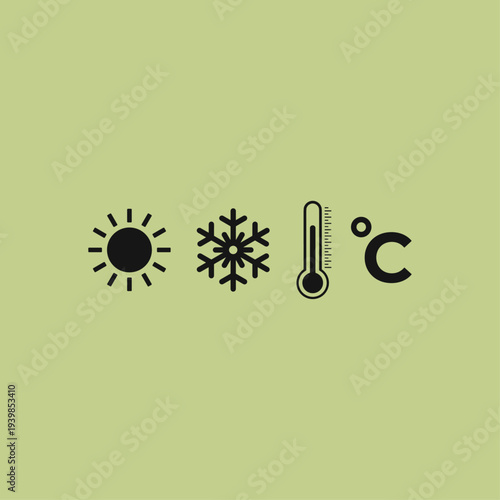 Weather icons logo icon flat vector design