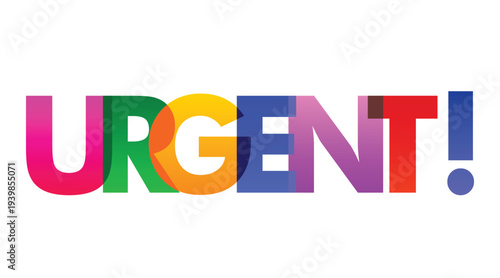 Bold URGENT Text Effect Gradient Red Alert Typography Attention Grabbing Design