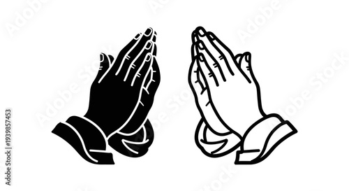 Praying hands illustration Vector