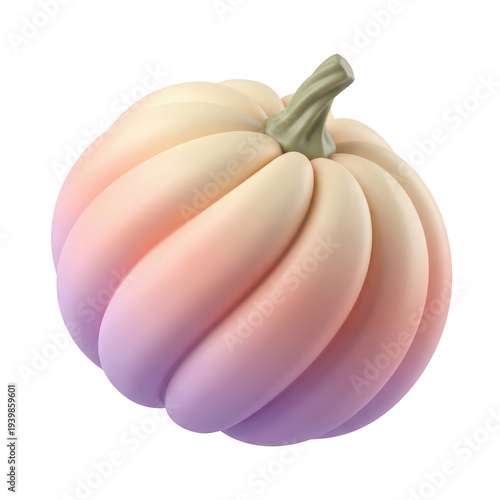 Wallpaper Mural Beautiful pink pumpkin with green stem for fall decoration Torontodigital.ca