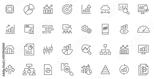 Data Analysis - Line Icons. stock illustration
Accuracy, Analyzing, Arrow Symbol, Artificial Intelligence, Big Data