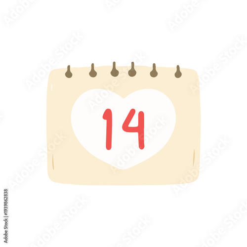 Valentine Day Calendar February 14