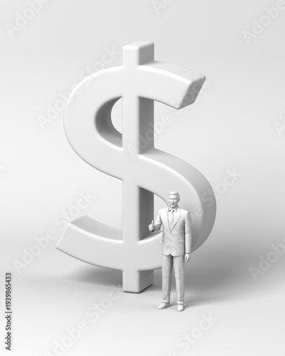 ドル記号とビジネスマン