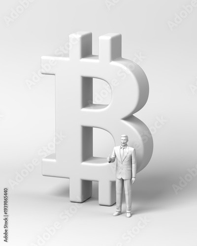 ビットコインとビジネスマン