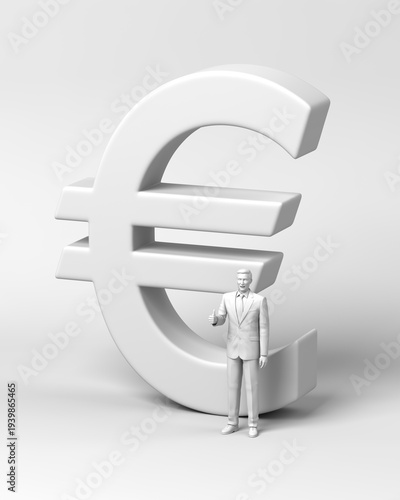 ユーロ記号とビジネスマン