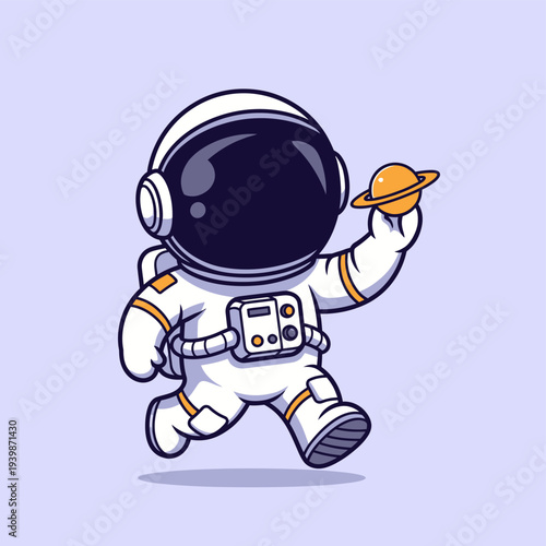 Astronaut in space with planet.