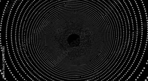 Abstract Tunnel of Dots, Infinite Space, Digital Art, Sci-Fi Background