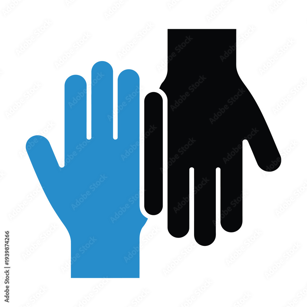 Obraz premium Pair Hands Palm Top vector