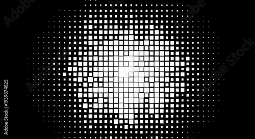 Abstract Halftone Pattern Background with Geometric Squares and Gradient Effect