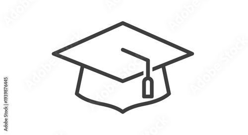 Graduation Cap Icon, Academic Achievement, Education Symbol, Graduation Concept