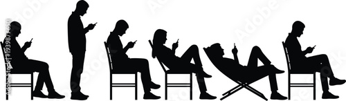 Two Professional Ice Hockey Player Silhouettes Skating Fast While Handling A Puck With Sticks During A Competitive Winter Sports Match