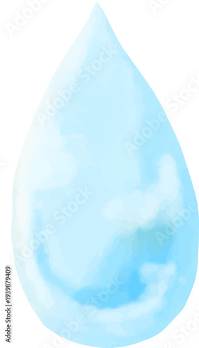 水彩で描いた水滴のイラスト