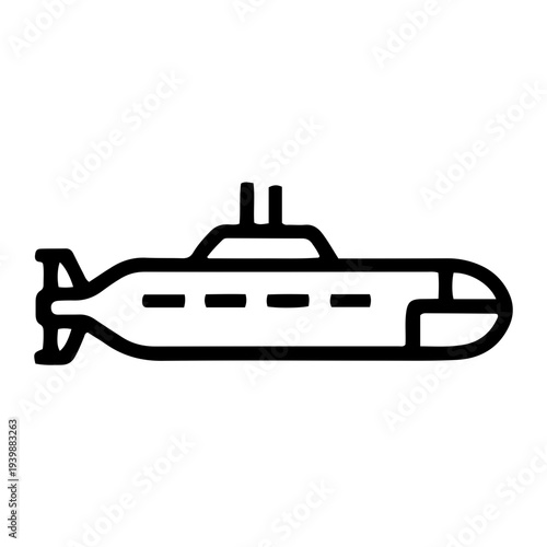 Submarine sailing through ocean during war with crew on board