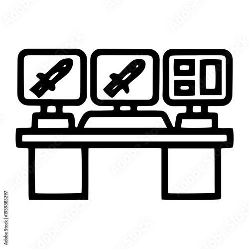 War control room monitors displaying missile launch and radar screens