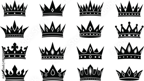 Set of running and jogging silhouettes of men and women in various active poses isolated on white background for fitness design