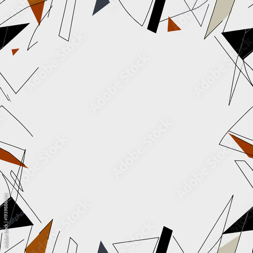 Geometric Abstract Background in Flat Design Style, Minimalist Shapes and Lines for Modern Creative Projects