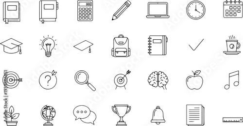 Collection of Education and Office Icons.