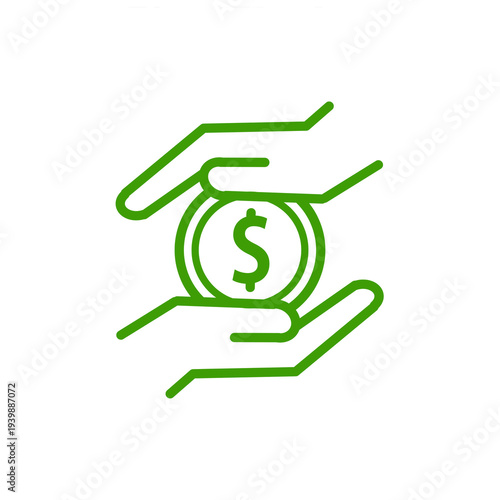 Business Icons – Money Protection Hand Icon / お金保護ハンドのビジネスアイコン