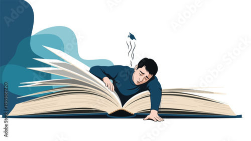 Businessman observing a red arrow bouncing off a trampoline representing economic recovery and market resilience after a sharp decline.