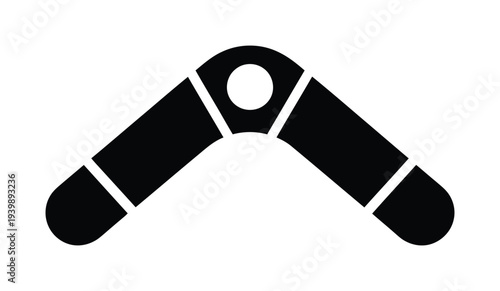 Vector of a traditional black boomerang design