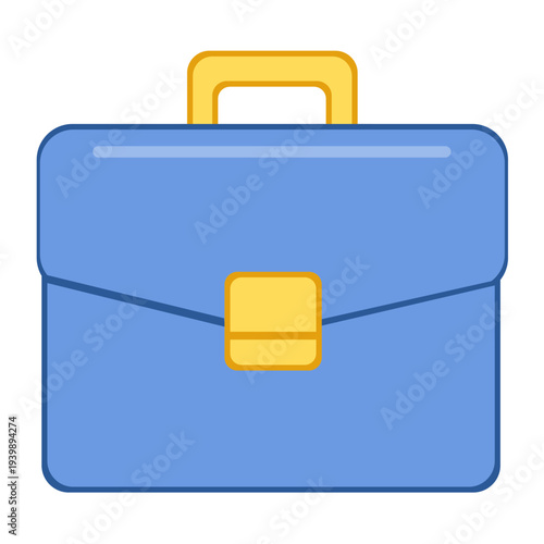 Business briefcase office work career flat vector icon