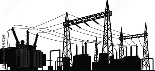 Silhouette illustration of two cyclists riding mountain bikes with detailed wheels, outdoor sport, exercise, adventure, transportation, fitness, and healthy lifestyle.