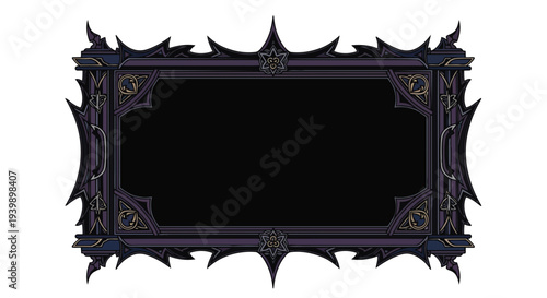 Ornate Gothic Frame with Spiky Edges and Dark Purple Accents