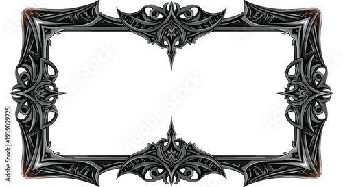 Ornate Gothic Frame Border with Dark Ornaments and Intricate Details