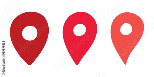 Set of hand drawn map pin Map marker pointer sign GPS and mapping tools Location pin symbol Pinpoint clipart in doodle style Single element for web, design