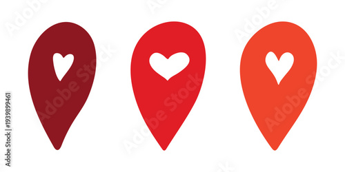 Set of hand drawn map pin Map marker pointer sign GPS and mapping tools Location pin symbol Pinpoint clipart in doodle style Single element for web, design