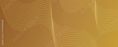 Golden yellow background texture. Metallic gold color 3d wavy smooth silky texture. illustration