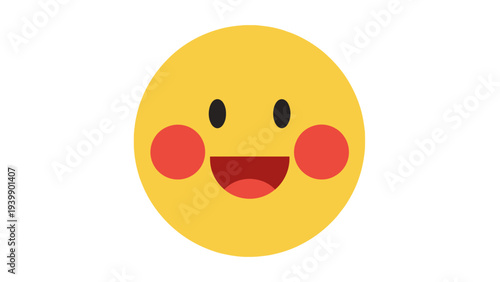 Blushing Smiling Face Emoji with Rosy Cheeks.