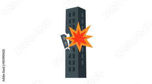 Missile impact on buildings