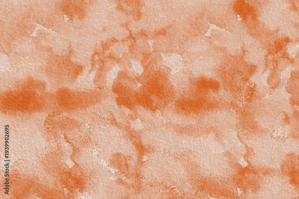Fototapeta premium fondo abstracto de acuarela naranja, pastel, diluida, aguada, mezclada, espontanea, de acuarela rosa, textura. Bandera web, vacio, superficie, pagina web