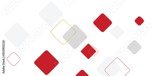 White background with abstract red grey square decoration. Vector illustration for modern presentation background, brochure design, business card background, website slider, landing page