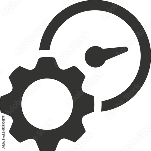 Black and white gear and speedometer mechanical