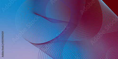 Glowing DeepSkyBlue, Purple and Blue abstract light streaks sweeping across a deep shadowy space with sparkling micro particles, modern digital technology background, vector style