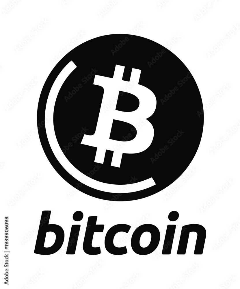 Obraz premium Vector logo design featuring the bitcoin symbol.