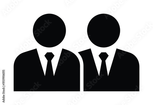 Vector of two men in formal business attire