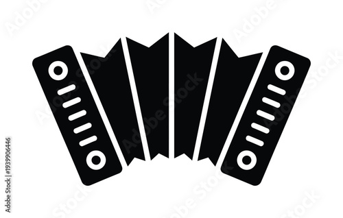 Vector of an accordion musical instrument